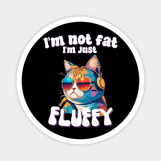 I’m not fat, I’m just fluffy funny humor for cat mom cat dad Magnet by AimArtStudio